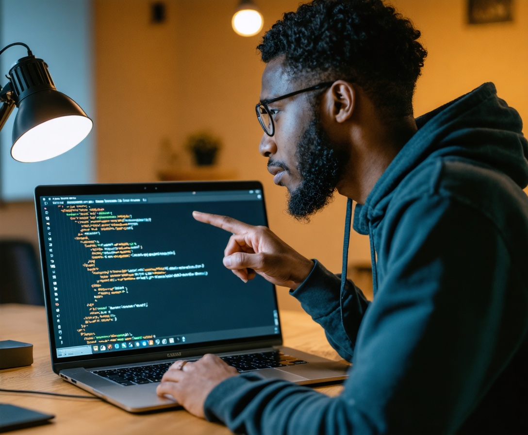 Инструктор проводит ревью кода студента