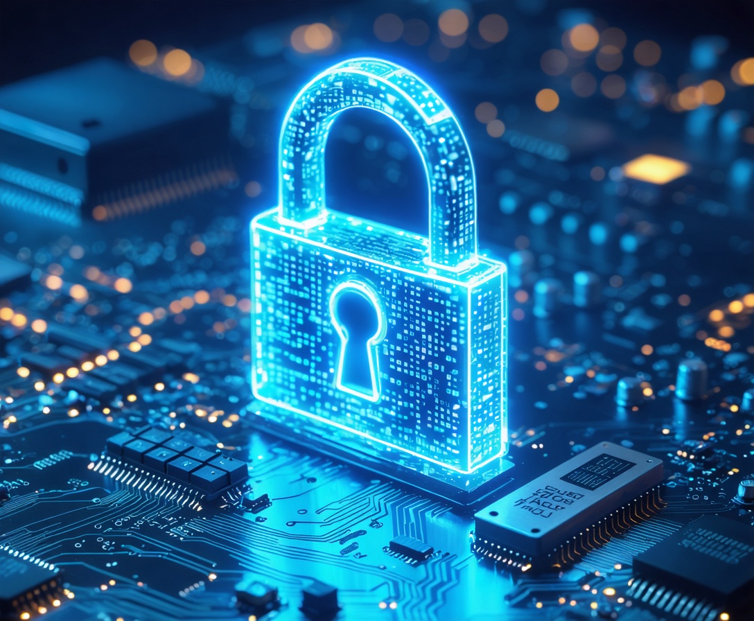 Цифровой замок, символизирующий защиту данных
